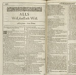 Shakespeare, William. All's Well, That Ends Well. In Mr. William Shakespeares comedies, histories, & tragedies: published according to the true originall copies. London: Isaac Jaggard and Edward Blount, 1623.