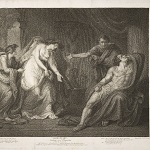 Tresham, Henry. "Antony and Cleopatra," act III, scene IX [i.e. XI], the palace in Alexandria, Antony, Cleopatra, Eros, Charmian, Iras, &c. Engraved by G.S. & I.G. Facius. London: Boydell Shakespeare Gallery, 1795.