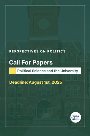 Call for papers banner - Political Science and the University