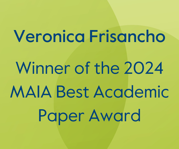 Veronica Frisancho Winner of the 2024 MAIA Best Paper Award